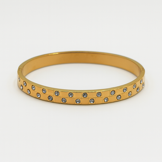 Gold Crystal-Studded Bracelet