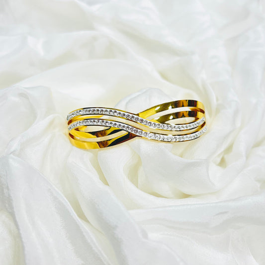 Infinity Crystal Gold Bracelet