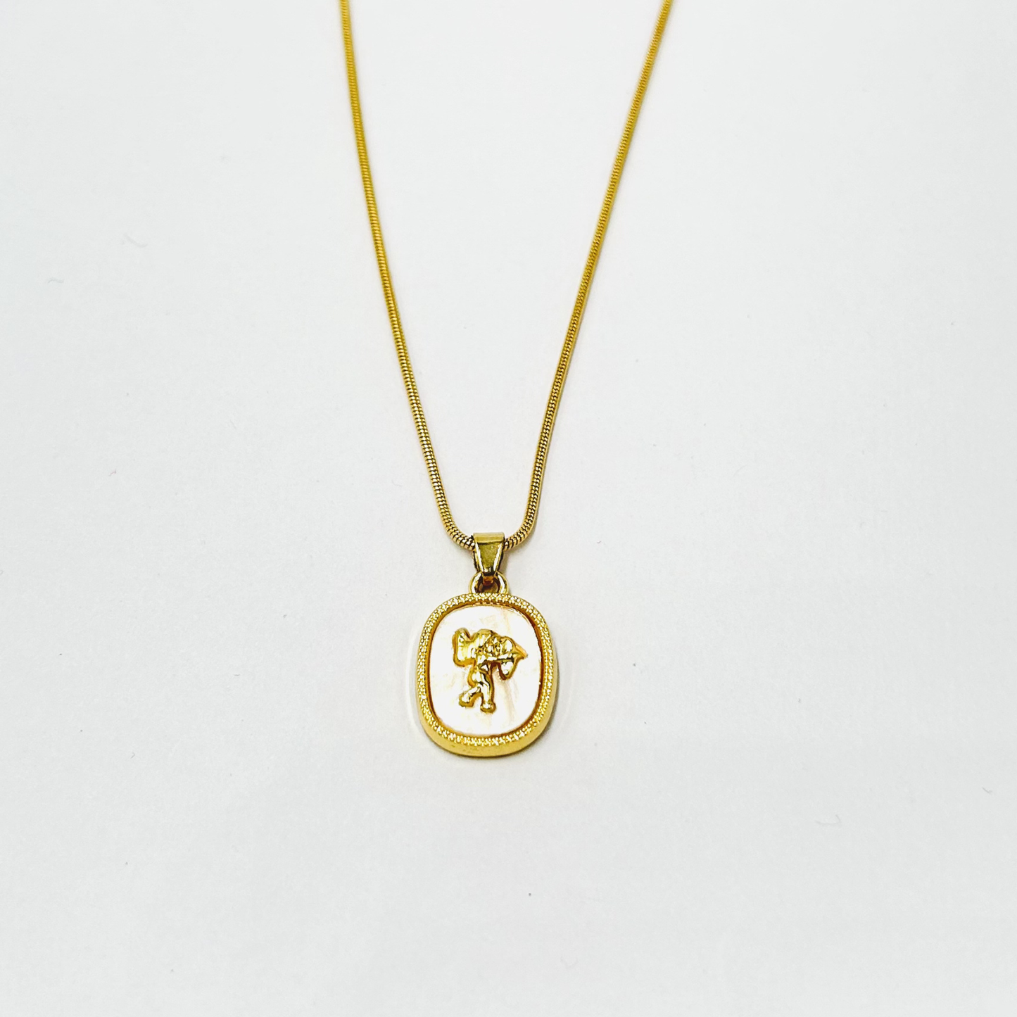 Vintage Elephant Coin Pendant Necklace