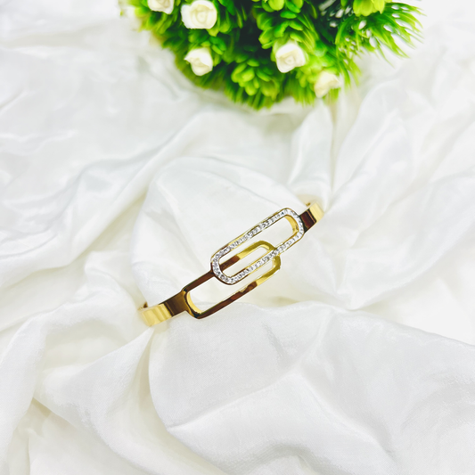 Crystal Link Gold Bracelet
