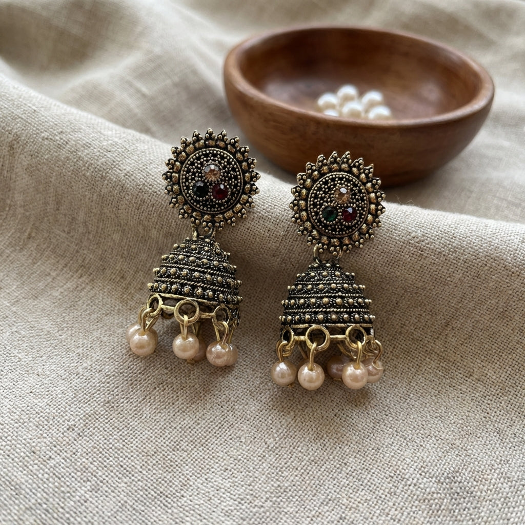 Vintage Royal Jhumka Earrings