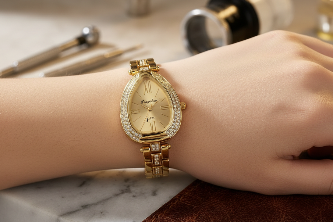 Premium Gold Watch Serpentine