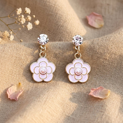 Floral Pearl White Necklace Set