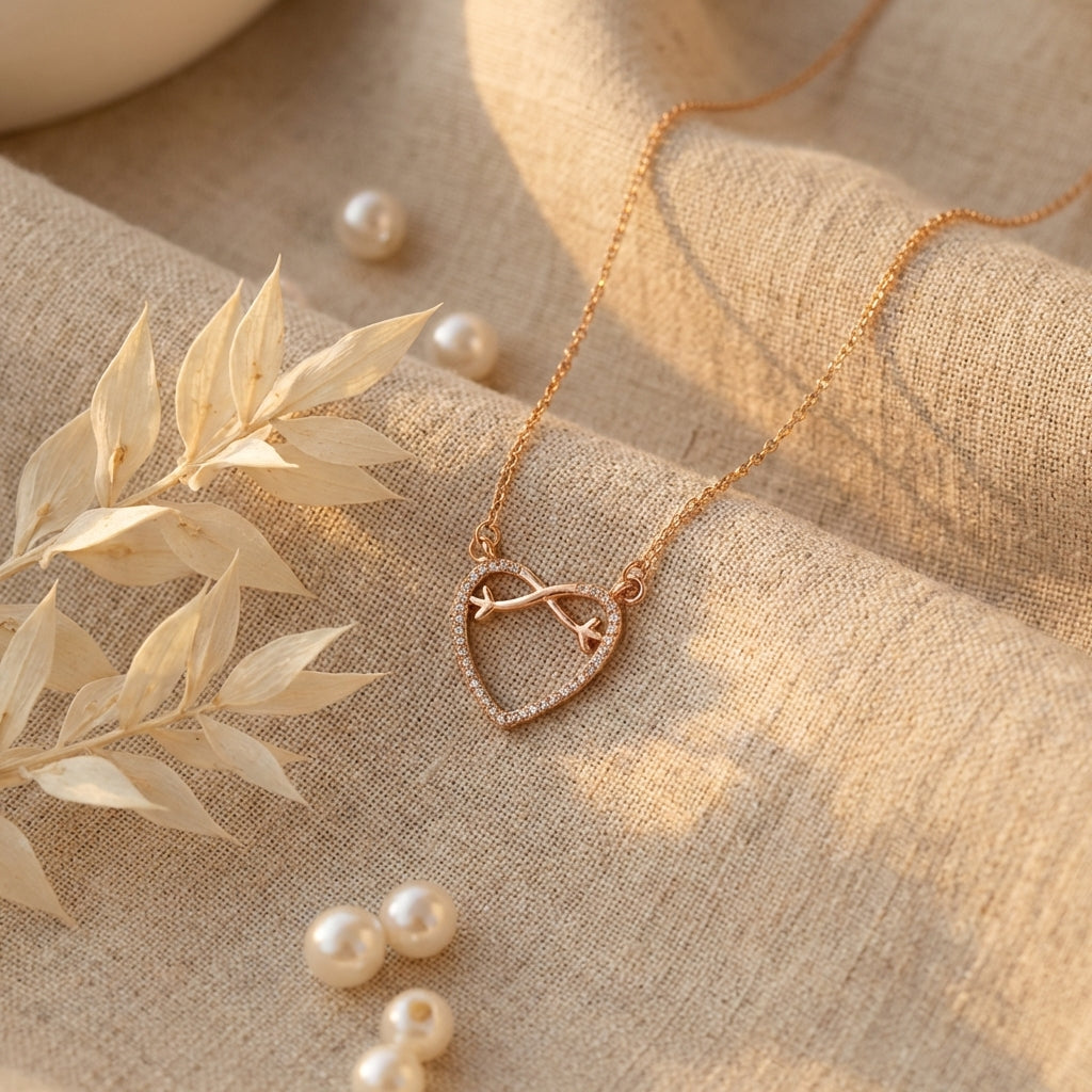 Infinity Heart Pendant Necklace