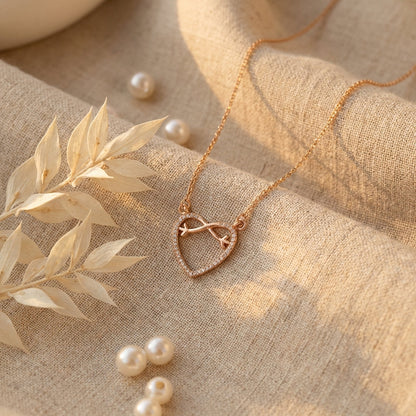 Infinity Heart Pendant Necklace