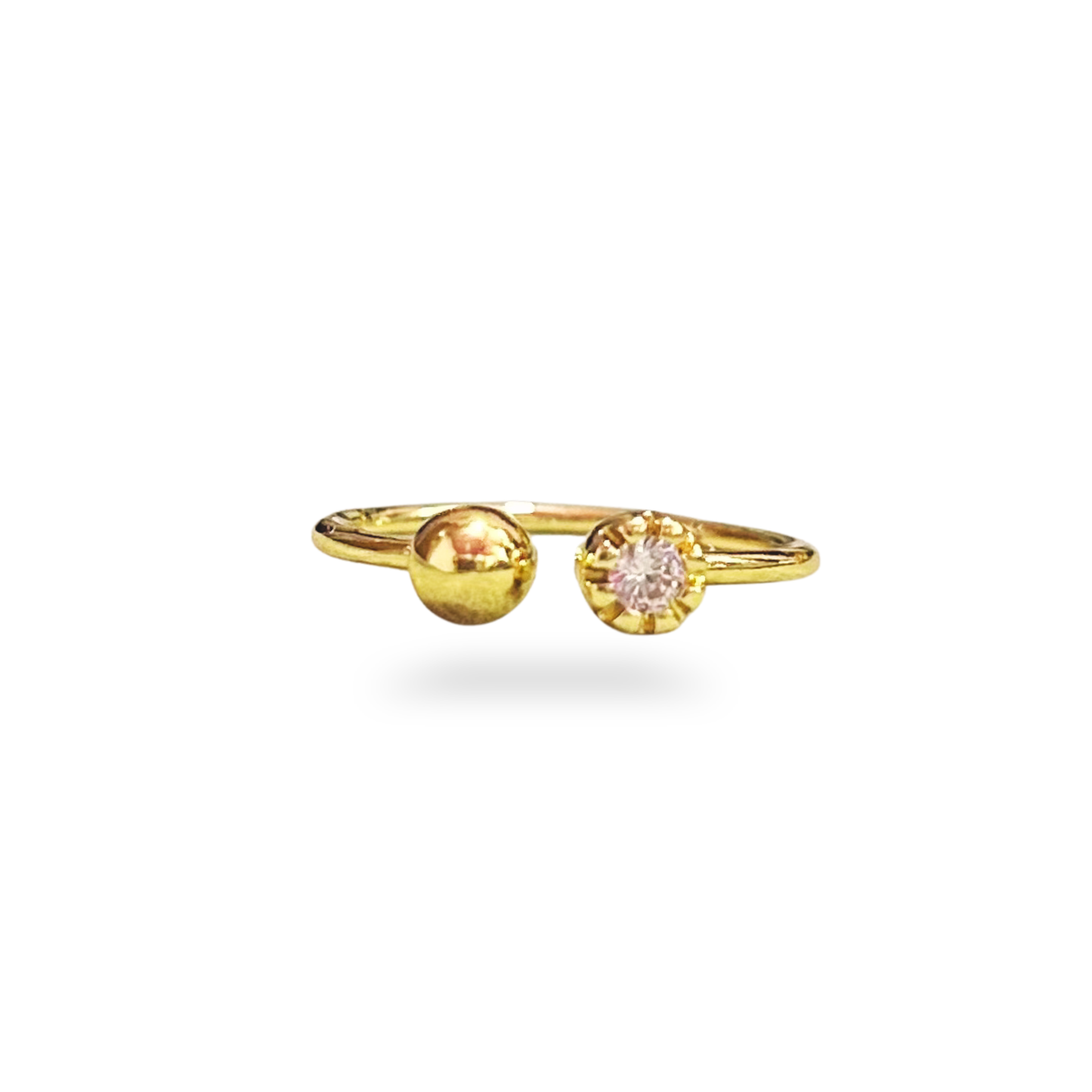 Dual Charm Open Ring
