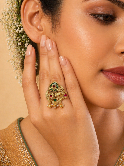 Antique Peacock Heritage Ring