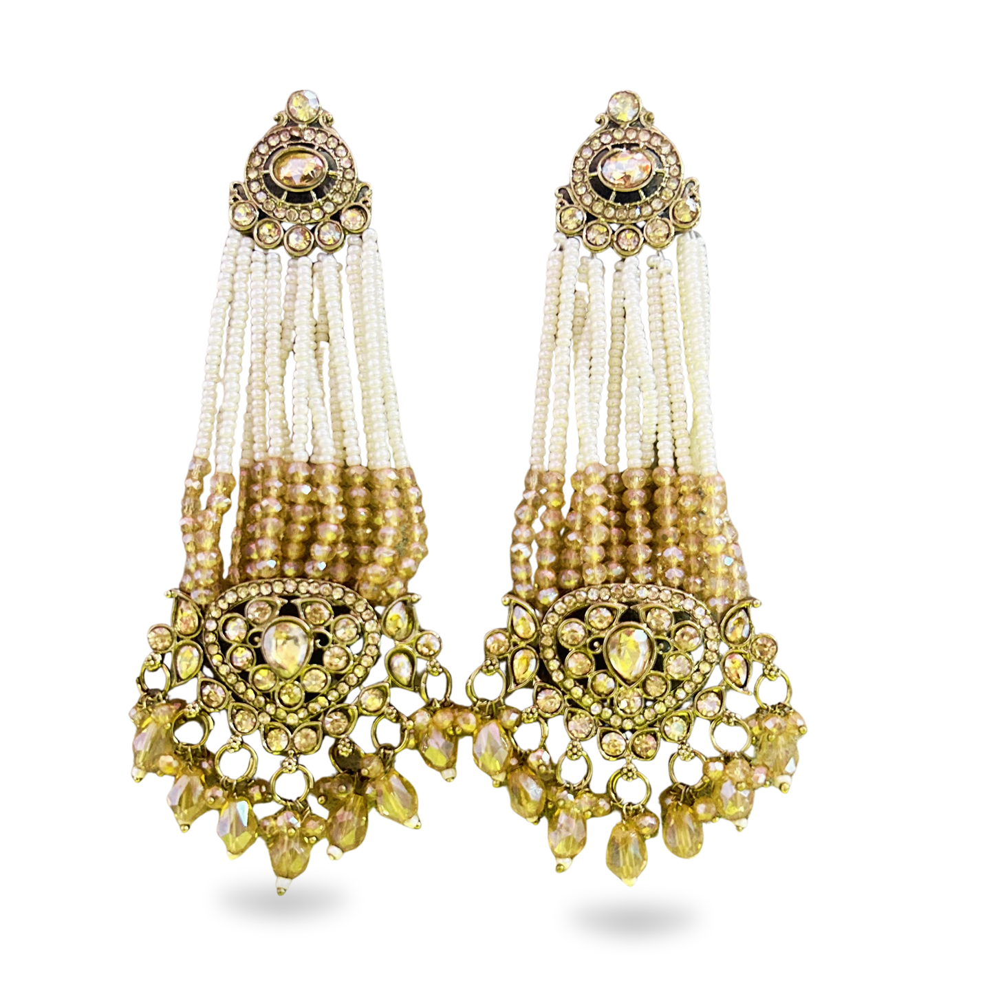 Kashmiri Pearl Tassel Earrings – Royal Ethnic Glam