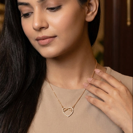 Infinity Heart Pendant Necklace
