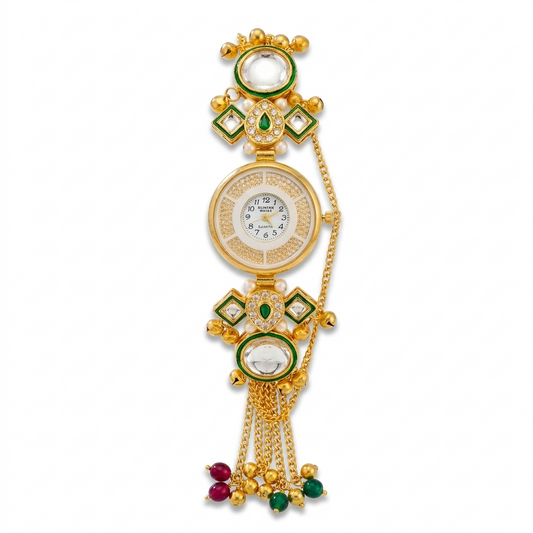 Kashmiri watch - The Rajwada Kundan Watch