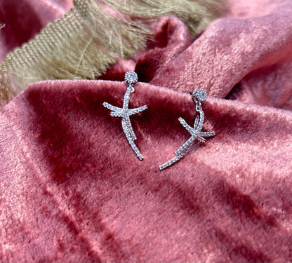 Crystal Arc Earrings