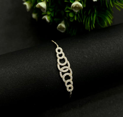 Golden Circle Sparkle Bracelet (Adjustable size)