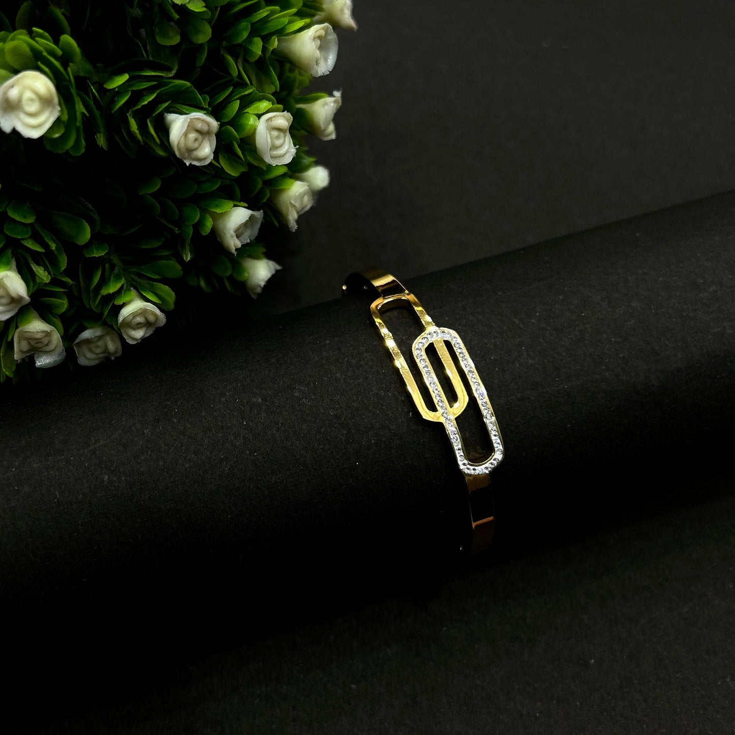 Crystal Link Gold Bracelet