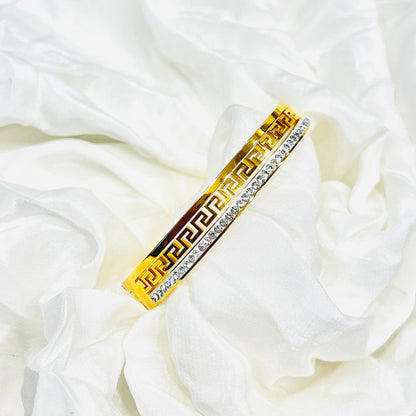 Royal Greek Crystal Gold Bracelet