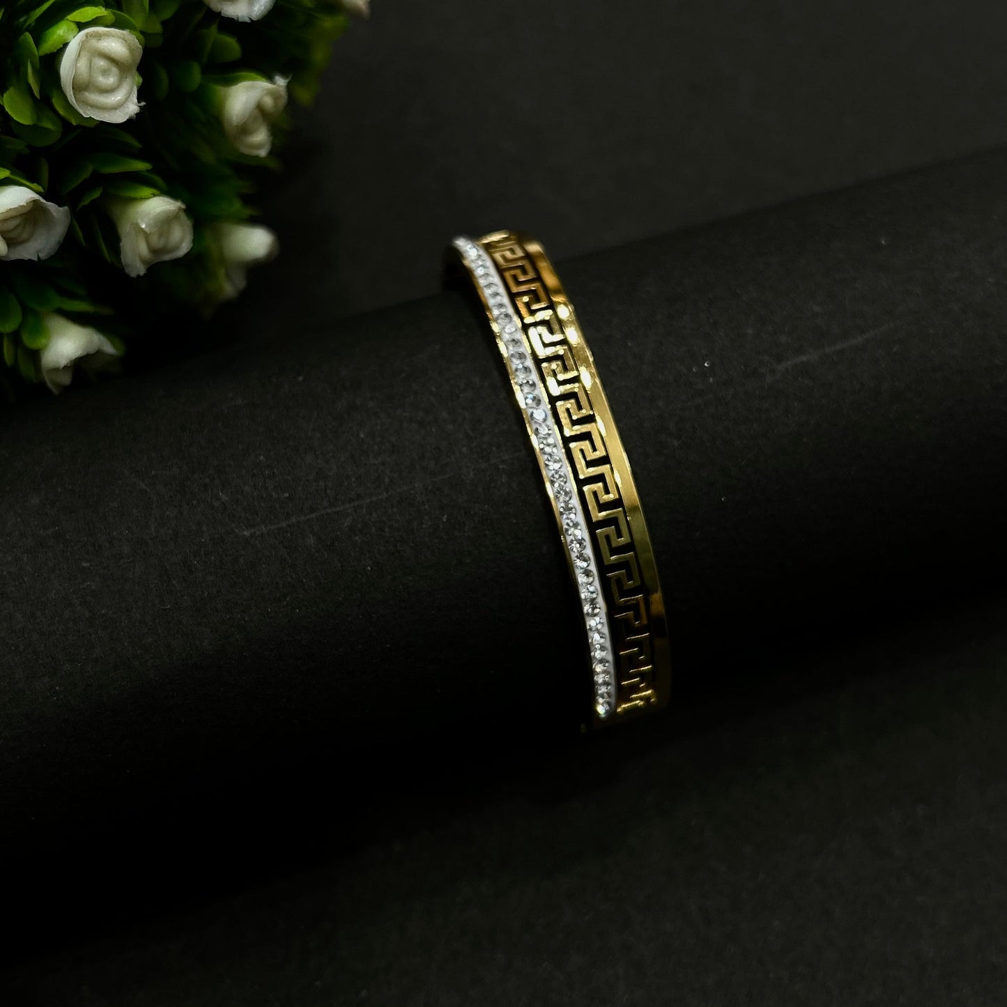 Royal Greek Crystal Gold Bracelet