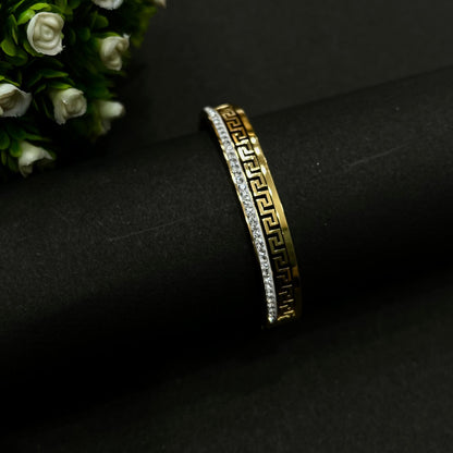 Royal Greek Crystal Gold Bracelet