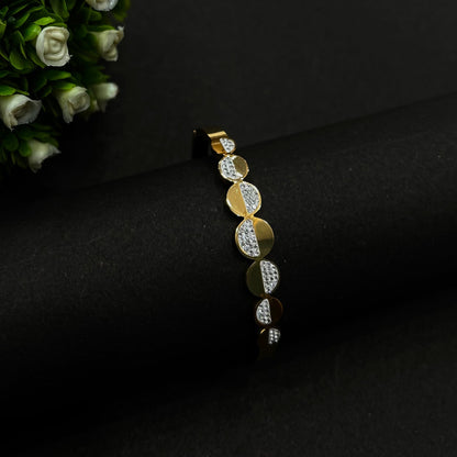 Crystal Petal Gold Bracelet
