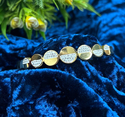 Crystal Petal Gold Bracelet