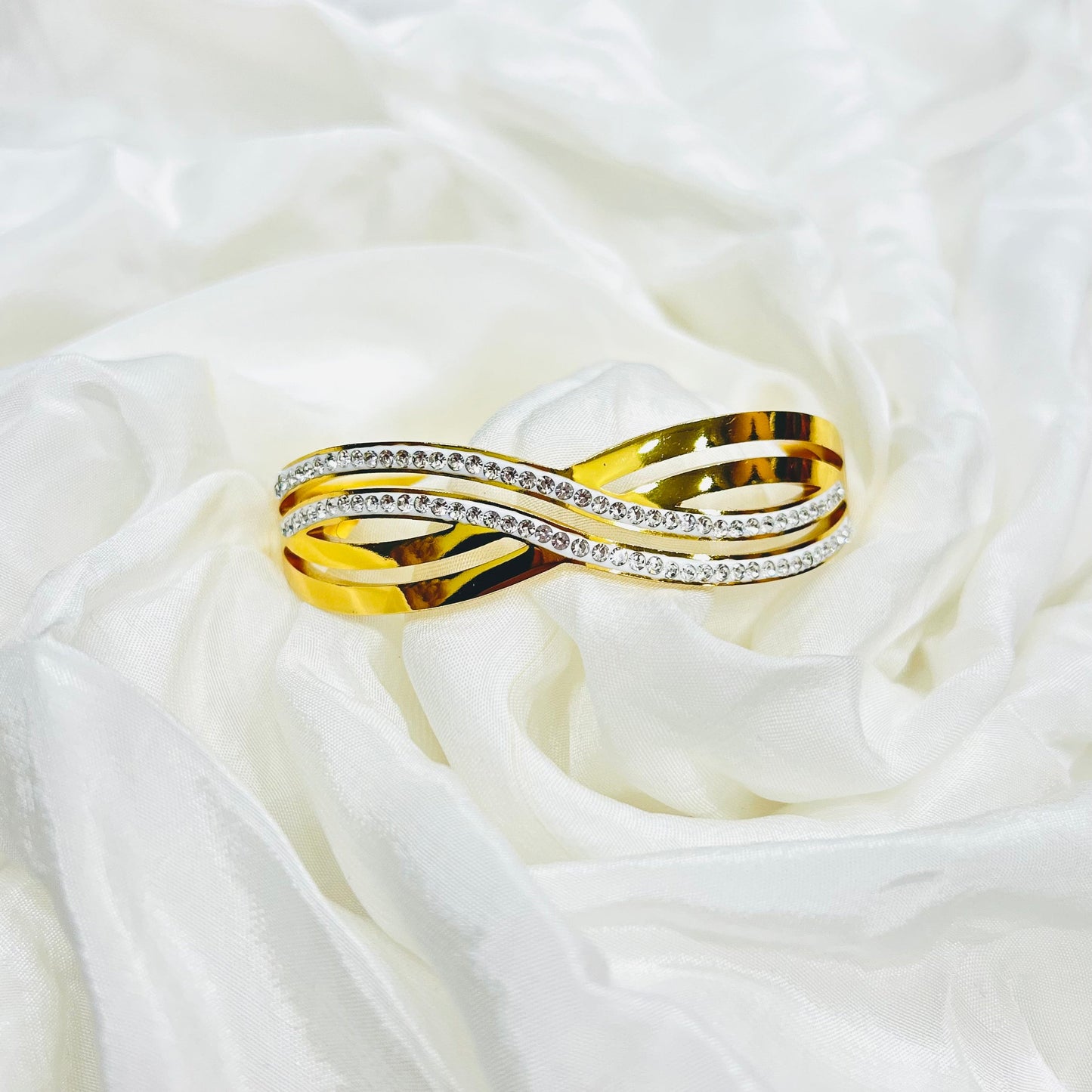 Infinity Crystal Gold Bracelet