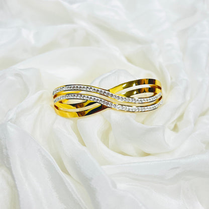 Infinity Crystal Gold Bracelet