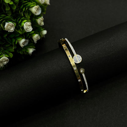 Dual Crystal Gold Bracelet