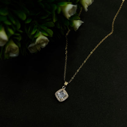 Radiant Crystal Square Pendant
