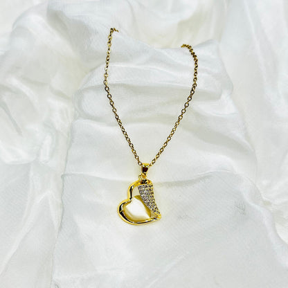 Dual Heart Charm Necklace