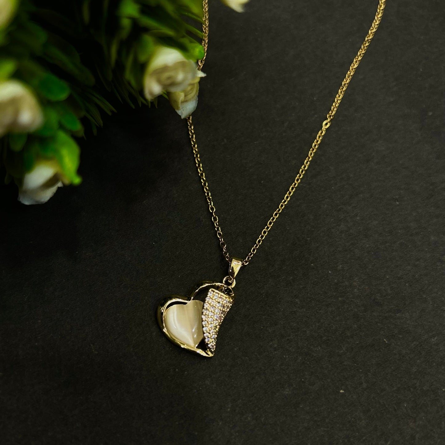 Dual Heart Charm Necklace