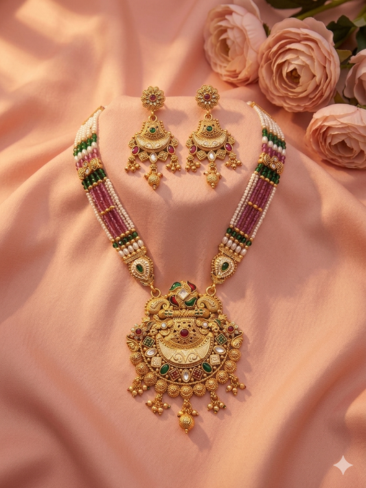 Royal Antique Temple Necklace Set