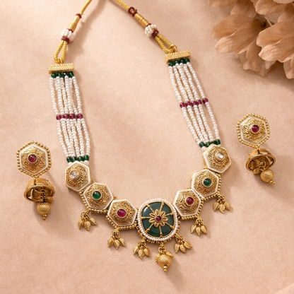 Traditional Pearl Heritage Necklace Set