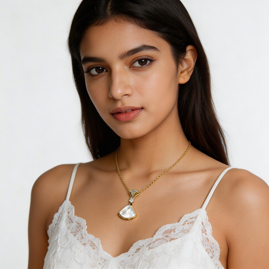 Pearl Drop Gold Pendant