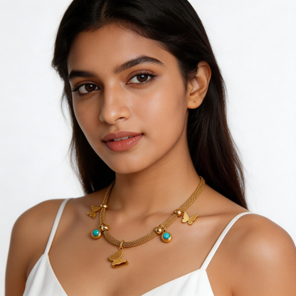 Butterfly Charm Gold Necklace