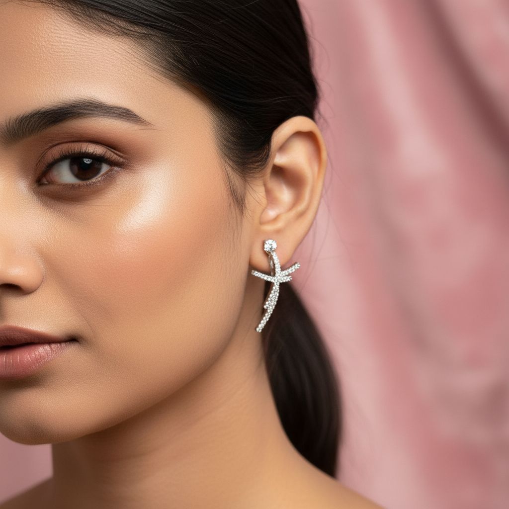 Crystal Arc Earrings