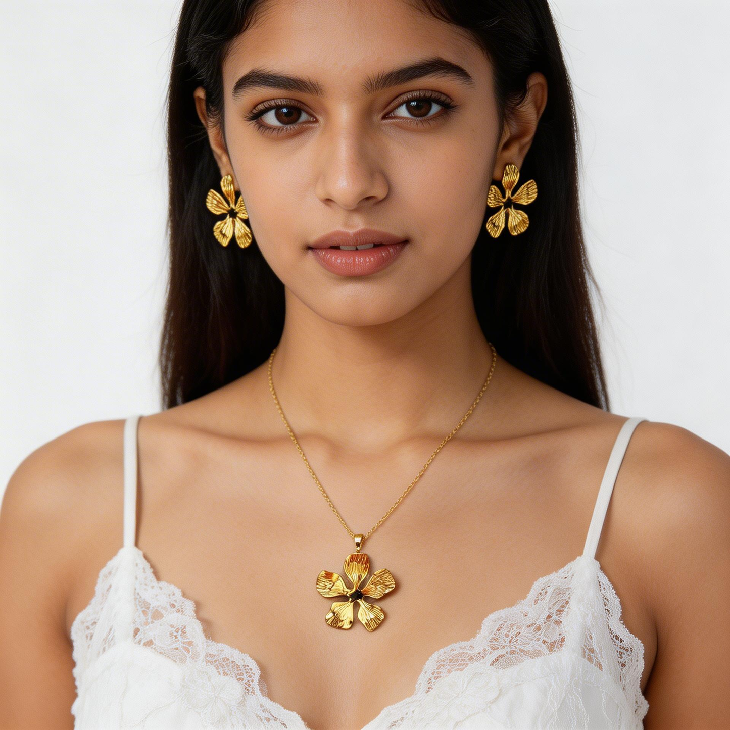 Golden Bloom Jewellery Set