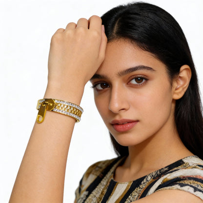 Golden Zipper Bracelet