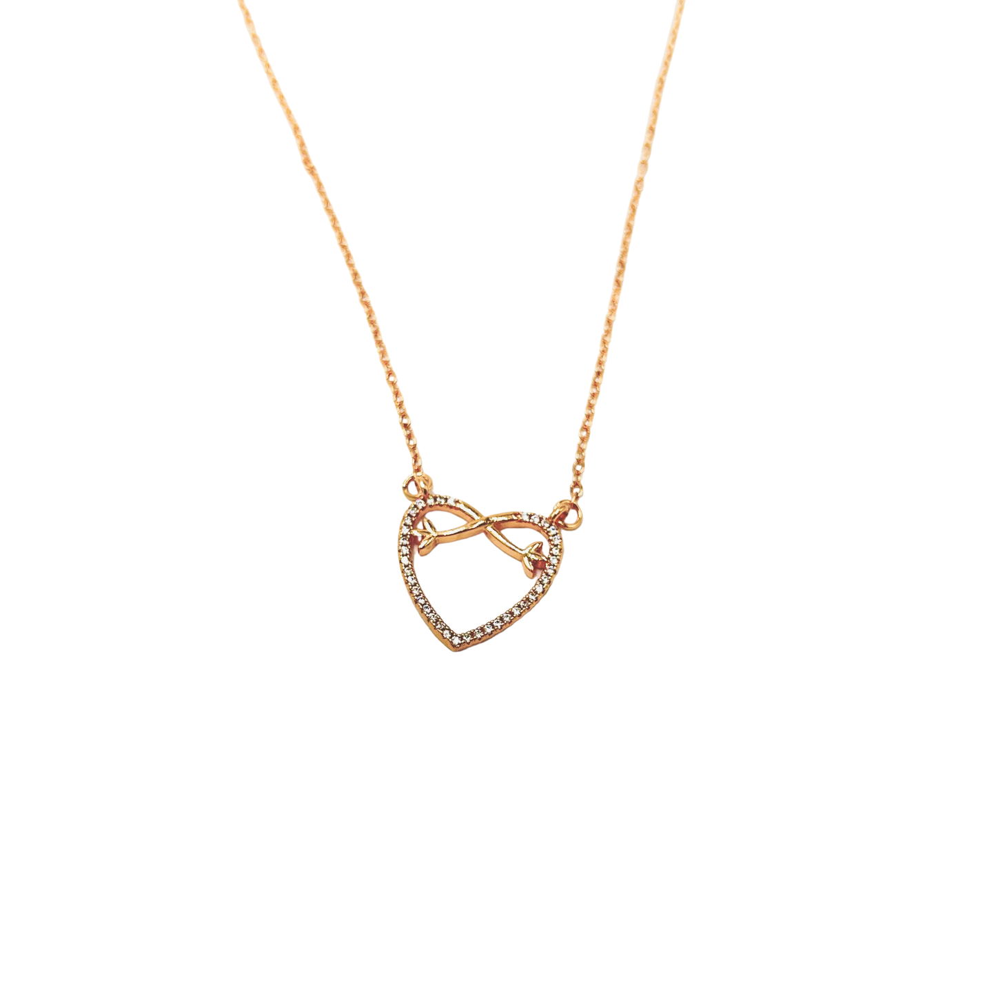 Infinity Heart Pendant Necklace