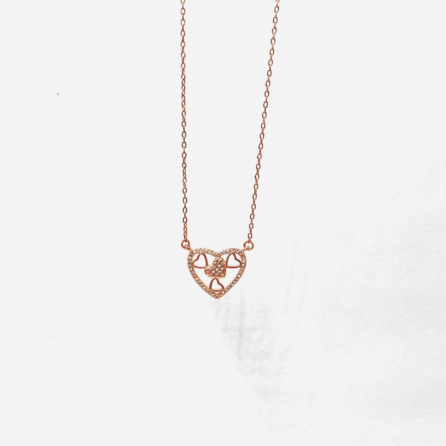 Rose Gold Heart Love Necklace
