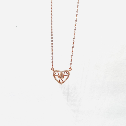 Rose Gold Heart Love Necklace