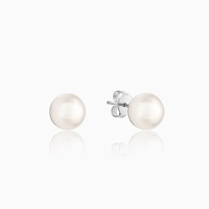 Silver Pearl Earrings