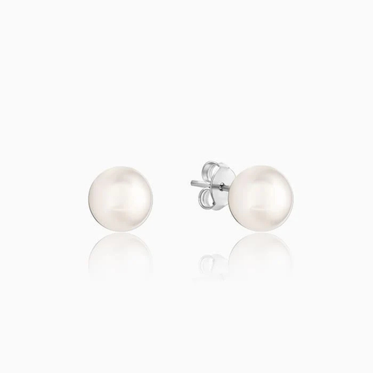 Silver Pearl Earrings