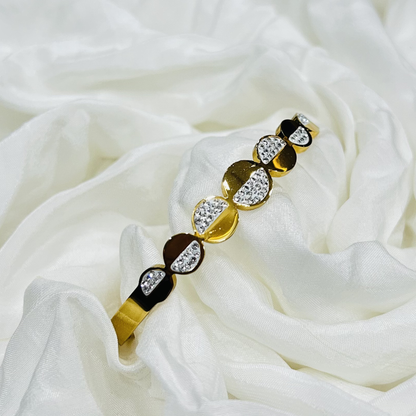 Crystal Petal Gold Bracelet