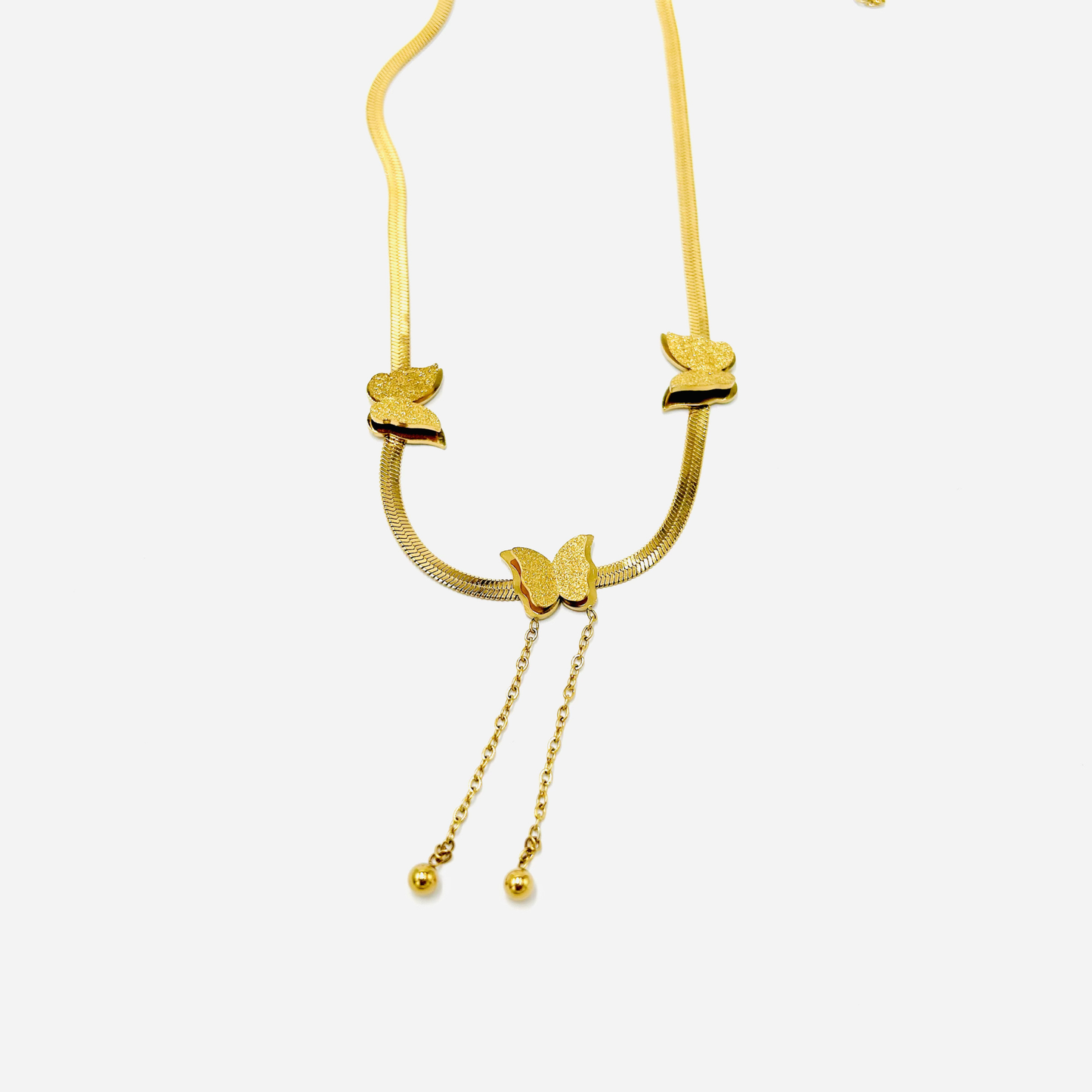 Butterfly Charm Gold Necklace