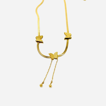Butterfly Charm Gold Necklace