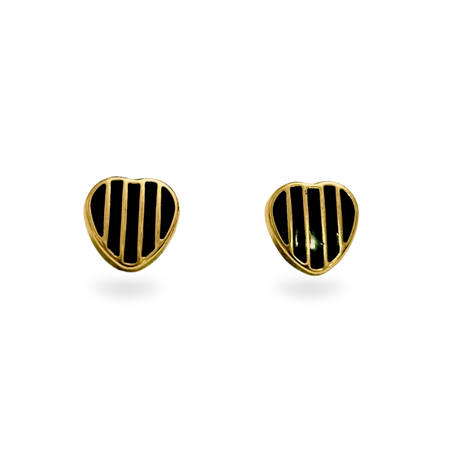 Black Heart Stud Earrings
