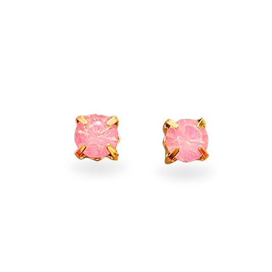 Pink Crystal Stud Earrings