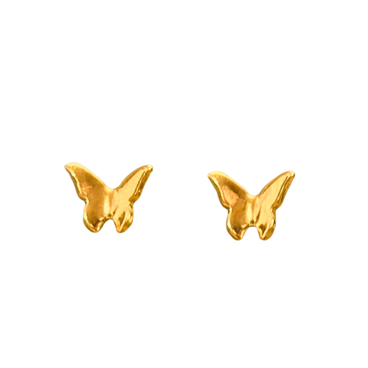 Golden Butterfly Stud Earrings