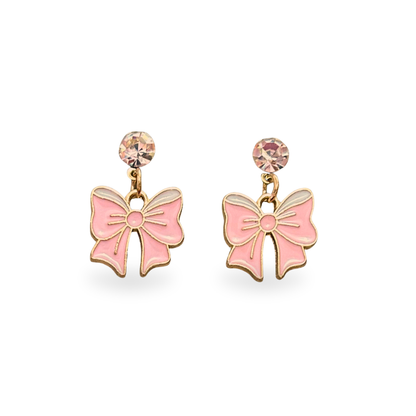 Pink Bow Necklace Set