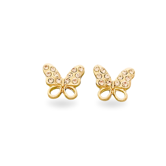 Crystal Butterfly Stud Earrings