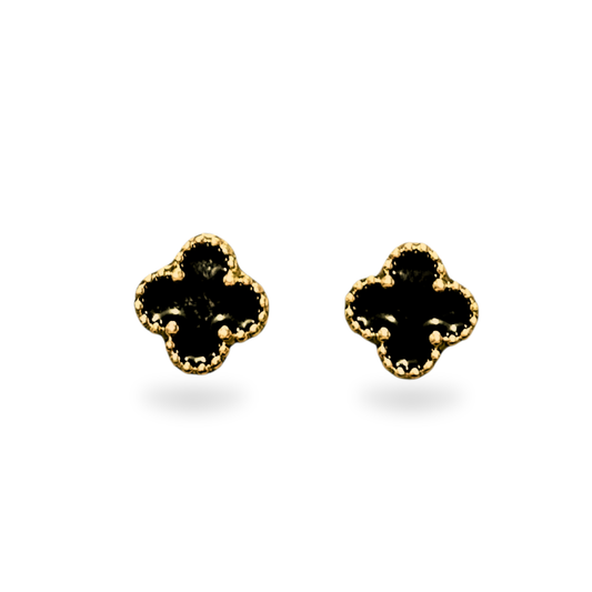 Black Clover Stud Earrings