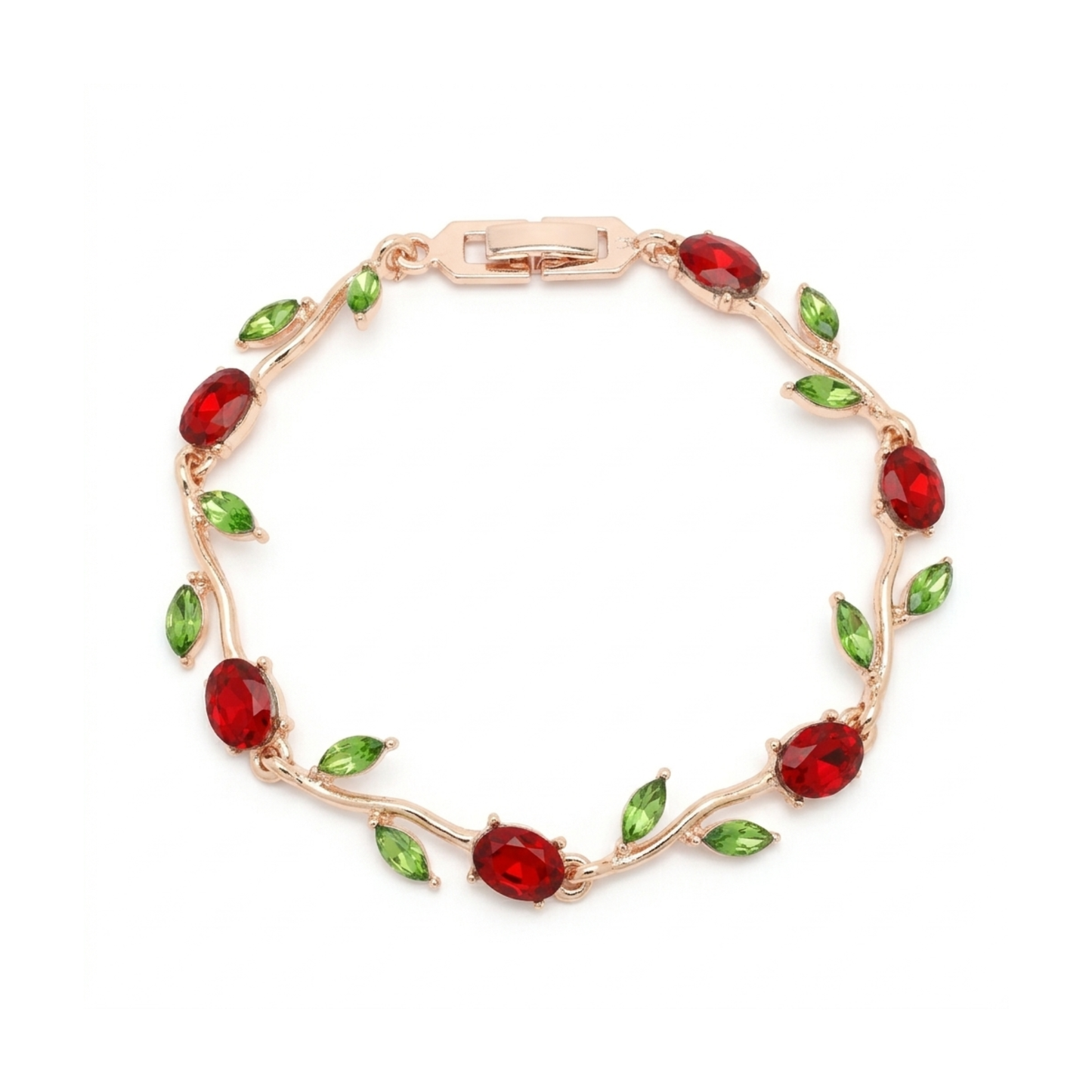 Red Tulip Crystal Bracelet